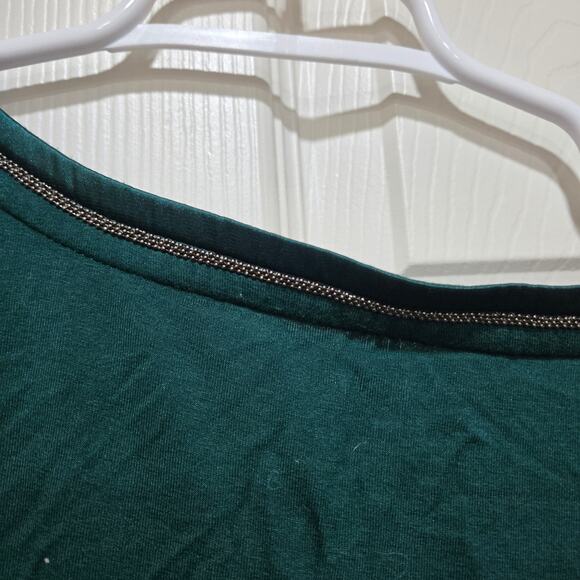 Chico’s Travelers V-Neck Sleeveless Top Metallic Trim Size XL - Picture 8 of 8